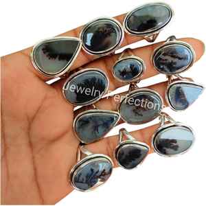 <b>Top</b> Quality 925 Sterling <b>Silver</b> Fine Rings with Original Scenic Dendrite Agate Fashion Women's Gifts From Factory Price Jewelry - Product Image 3