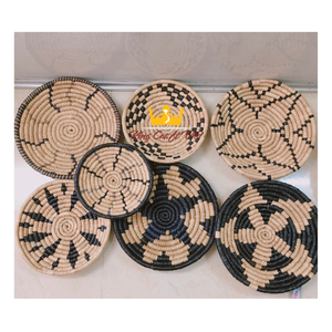 Panier mural artisanal en jonc de mer Design d'intérieur décoratif par des artisans du Vietnam pour la décoration murale de la maison - Product Image 1