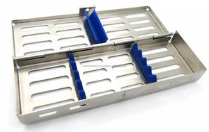 Bandeja de acero inoxidable manual para 5 instrumentos dentales, para organización y esterilización en hospitales y clínicas dentales, profesional. - Product Image 2