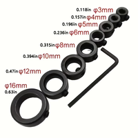 Cincin pembatas kedalaman bor 3-16mm, cincin penentu posisi bor, aksesoris alat bor, grosir, cincin pembatas kedalaman bor untuk pekerjaan kayu