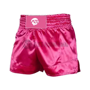 Pantalones cortos Muay Thai de compresión Mma para hombre, pantalones cortos Mma de Color rosa, costura de alta calidad, pantalones cortos personalizados de Kick Boxing