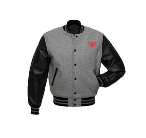 Vente en gros de veste universitaire de baseball de haute qualité pour hommes, broderie personnalisée, nouveau style de veste bouffante, taille 4XL - Product Image 3
