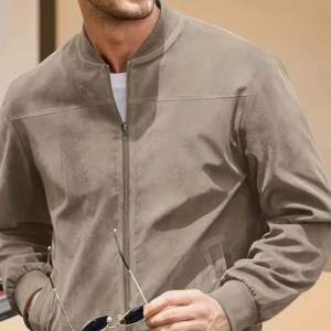 2024 O-Neck Nylon Bomber <b>Jacket</b> for Men High Quality Canvas <b>Smart</b> <b>Casual</b> Top Zipper Closure Private Label Winter Wear for Spring - Product Image 2