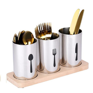 Meilleure vente Caddy en bois avec poignée pour ustensiles Support à couverts artisanal pour la décoration de table Hôtel Caddy Stand pour la maison - Product Image 2