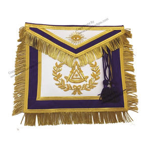 Tablier maçonnique Regalia tissu de toile de broderie de dentelle personnalisé pour les hommes - Product Image 3