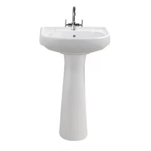 Vente en gros de lavabo ovale en céramique blanche à surface solide-Lavabo de salle de bain semi-comptoir pour articles sanitaires - Product Image 6