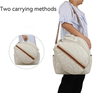 Sac fourre-tout de sport en cuir PU Offre Spéciale imperméable à l'eau en plein air sac de padel pour dames raquette de tennis et Pickleball Gym utilisation - Product Image 4