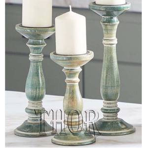 Vintage Ins Style Glass <b>Pillar</b> <b>Candles</b> Set of 3 Table Centerpiece for Wedding Birthday Candlelight Dinner Home Decorative Light - Product Image 1