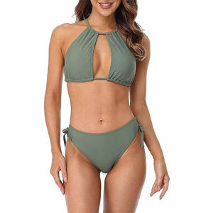 Conjunto de Dos Piezas de Traje de Baño Brillante para Mujer, Traje de Baño Sexy para Damas, Bikini para Fiesta Nocturna - Product Image 1