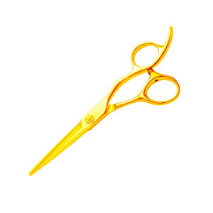 กรรไกรตัดผมเคลือบทองกรรไกรตัดผมเครื่องมือตัดผมกรรไกรตัดผมพร้อมที่วางนิ้วคงที่ - Product Image 4