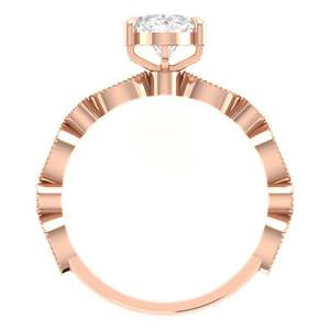 Anillo de Compromiso Elegante para Mujer con Diamante Ovalado de 2 Quilates Cultivado en Laboratorio, Oro de 14K, Certificado IGI, Joyería para Bodas y Fiestas - Product Image 3
