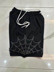 Custom High Street Mesh Hoopers Shorts Puff Print Color sólido Cordón largo 5 pulgadas Entrepierna Puntas de metal ecológicas hechas - Product Image 5