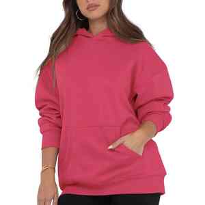 Sweats à capuche d'hiver pour femmes, solides, doux, chauds, 100% coton, polaire, ajustement flexible pour un style décontracté moderne - Product Image 3
