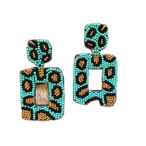 ต่างหูลูกปัดข้าวทำด้วยมือสำหรับผู้หญิงเครื่องประดับแฟชั่นน้ำหนักเบา - Product Image 5