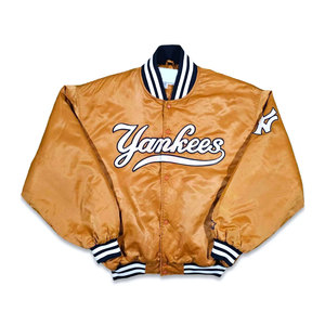 Veste bomber en satin personnalisée avec logo de l'équipe universitaire de baseball pour hommes, streetwear d'hiver, vêtements de sport de qualité supérieure, vêtements décontractés pour les fans - Product Image 1