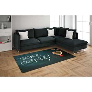 Tapis imprimé moderne, tapis couleur café, tapis à motifs d'amour, chenille, décoratif, salon, décoration intérieure, entrée, tapis en velours - Product Image 1