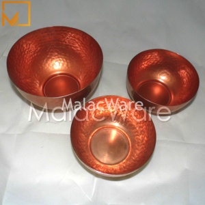 ชามกลมแกะสลักทรงกลมทำด้วยมือชามโลหะคูเปอร์เครื่องครัวสำหรับเสิร์ฟอาหารออกแบบโลโก้ได้ตามต้องการ - Product Image 6