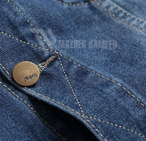 แจ็กเก็ตยีนส์สำหรับผู้ชายเสื้อแจ็กเก็ตผ้าคอตตอนสีฟ้าเข้มปักโลโก้ตามสั่ง - Product Image 5