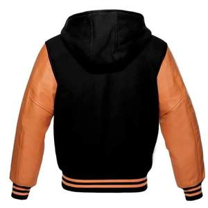 Veste universitaire Letterman de baseball personnalisée de haute qualité du fabricant OEM décontracté chenille broderie cuir manches coton - Product Image 4