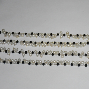 Silver Plated Multi color Glass Beads Rondelle <b>Cluster</b> Rosary Chain, Wire Beaded Chain for Jewelry Bracelet necklace Making - Product Image 2