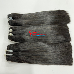 Extensiones de cabello humano vietnamita crudo 100%, precio de fábrica, cabello de trama recto de hueso de buena calidad con estilos afro rectos naturales - Product Image 2