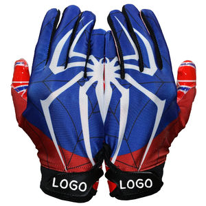 2025 Guantes de fútbol americano profesionales personalizados al por mayor Agarre antideslizante de silicona Diseño impreso personalizado - Product Image 4