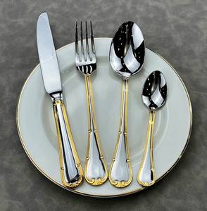 Juego de cubiertos de metal hechos a mano, chapados en plata, elegantes, en forma y tamaño, personalizados al por mayor, para bodas, restaurantes - Product Image 1