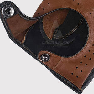Gants de conduite d'hiver en cuir souple - Antidérapants, légers, confortables, avec sangle de poignet réglable pour une sécurité accrue au volant - Product Image 5