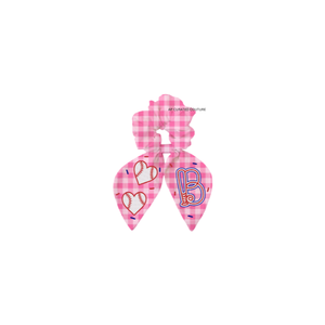 Softball Custom <b>Beaded</b> Hand Embroidered Scrunchie-Fashion Women's Accessory for Sports Day & Baseball Events - Product Image 1