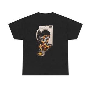 เสื้อยืดสั่งทำขายส่ง ผ้าฝ้าย 100% เสื้อยืดโอเวอร์ไซส์พิมพ์ลายสกรีนสำหรับผู้ชาย เสื้อยืดย้อมสีแบบ Acid Wash เสื้อยืดสตรีทแวร์แบบ Unisex เสื้อยืดเปล่าสำหรับผู้ชาย - Product Image 1