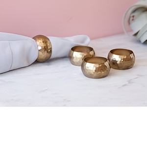 Rond de serviette en acier inoxydable de forme ronde fabriqué à la main anneau de tissu de couleur argent et doré de qualité exclusive pour l'utilisation de fête de mariage - Product Image 6