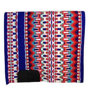 Couverture de luxe en laine néo-zélandaise avec tapis de selle de spectacle de performance d'équitation de style occidental du sud-ouest - Product Image 3