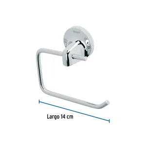 Foset Aqua scatola di 6 unità di supporti per carta igienica con supporto in metallo e barra - Product Image 3