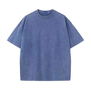เสื้อยืดผู้ชายสไตล์วินเทจ ล้างสีแบบแอซิดวอช สตรีทแวร์ ฮิปฮอป ผ้าฝ้าย 100%  รับสกรีนโลโก้  ทรงโอเวอร์ไซส์ น้ำหนัก 320 กรัม สำหรับนักแข่งรถ - Product Image 3