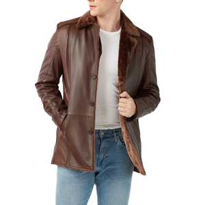 Manteau en cuir décontracté pour hommes en gros Manteau en cuir de mouton véritable respirant pour hommes fabriqué au Pakistan - Product Image 6