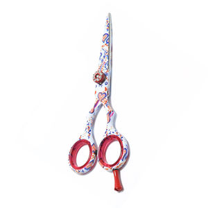 Tijeras de peluquero recubiertas de papel de lujo para peluquería, tijeras de corte de pelo de peluquero de acero inoxidable alemán con anillo de goma de lujo - Product Image 6