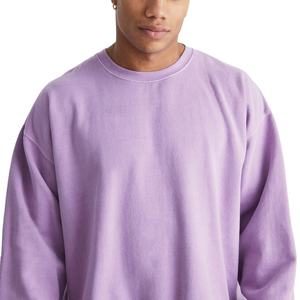 Vente en gros Boxy Fit hommes goutte épaule sweats 100% coton épais polaire haute qualité surdimensionné col rond sweats à capuche sweats - Product Image 6