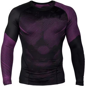 Camiseta Deportiva de Compresión para Fitness, Running, Entrenamiento, Gimnasio, Camisetas Deportivas de Manga Larga, Ropa Deportiva Ajustada de Secado Rápido, MMA - Product Image 5