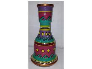 Cachimbas Farida, Jarrones de Vidrio Geométricos Pintados a Mano, Coloridos y de Lujo para Fumar Shisha, Mini Cachimba - Product Image 4