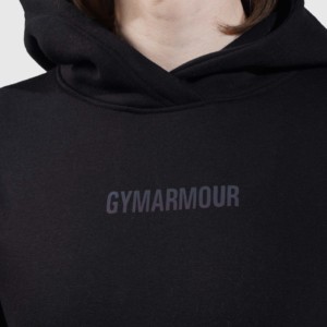 Sweat à capuche noir Delta pour femme, idéal pour l'entraînement hivernal, en maille respirante brodée, avec fermeture éclair, pour le quotidien - Product Image 6
