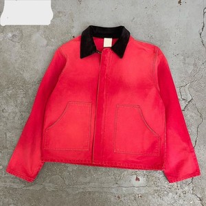 Oem fabricante personalizado para hombre invierno elegante camionero chaqueta de mezclilla personalizada pato lona trabajo bomber chaqueta con cuello de pana - Product Image 3