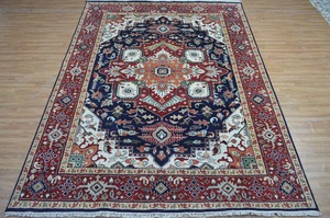 Tapis en laine noué à la main 9x12 antique tapis en coton tissé multicolore personnalisable pour prier maison et salon fait à la main - Product Image 4