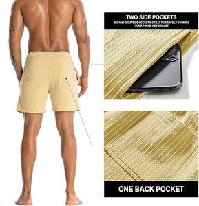 กางเกงขาสั้นกอล์ฟลำลองคุณภาพสูงสำหรับผู้ชาย ผลิตตามสั่ง ใส่สบาย ยืดได้ 4 ทิศทาง ผ้าโพลีผสม ลายเรียบ มีกระเป๋าข้าง - Product Image 3