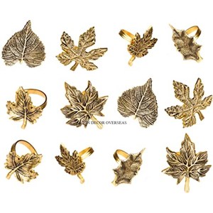 Anneau de serviette de luxe en métal de qualité supérieure, forme ronde, plaqué or, design unique et élégant, prix impressionnant - Product Image 2