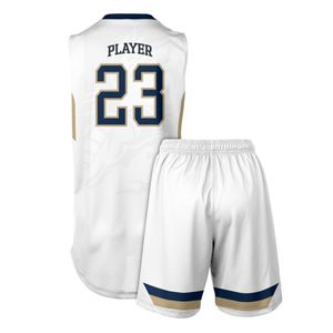 Uniformes de basket-ball en maille de polyester respirant à impression numérique complète, ensembles grande taille avec hauts pour vêtements de sport - Product Image 2