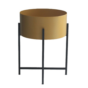 Indoor Decoration Modern Touch Corner Blue Planter <b>Pot</b> With Golden Planter Stand For Home & Garden <b>Tall</b> Planter <b>Pot</b> With Stand - Product Image 4