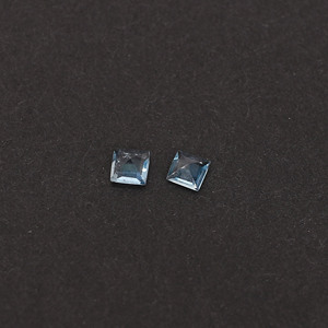 Aigue-marine brésilienne naturelle 3x3mm coupe carrée 0.20 cts pierre précieuse en vrac pour la fabrication de bijoux - Product Image 3