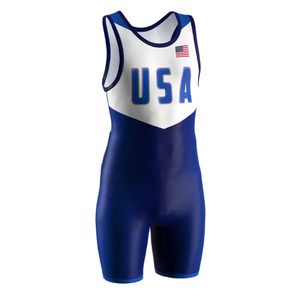 Venta al por mayor de sublimación personalizada Wrestling Singlets Team Fightwear Low MOQ & Fast Worldwide Shipping - Product Image 3