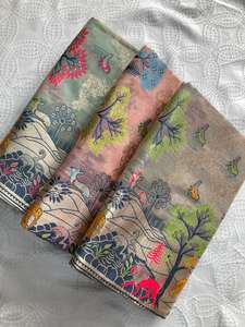 ผ้าส่าหรีไหมพัชมีนาแบบนุ่มสำหรับผู้หญิง ลายทอแบบราจวาดี พร้อมผ้าปัลลูทอเส้นด้ายแบบแคชเมียร์ และขอบผ้าทอแบบซารีอย่างหนา ผลิตในประเทศอินเดีย - Product Image 2