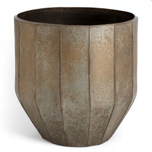 VerdantCove, maceta redonda de Metal antiguo, superficie de níquel para el hogar martillado, jardín, maceta decorativa para uso en maceta - Product Image 1